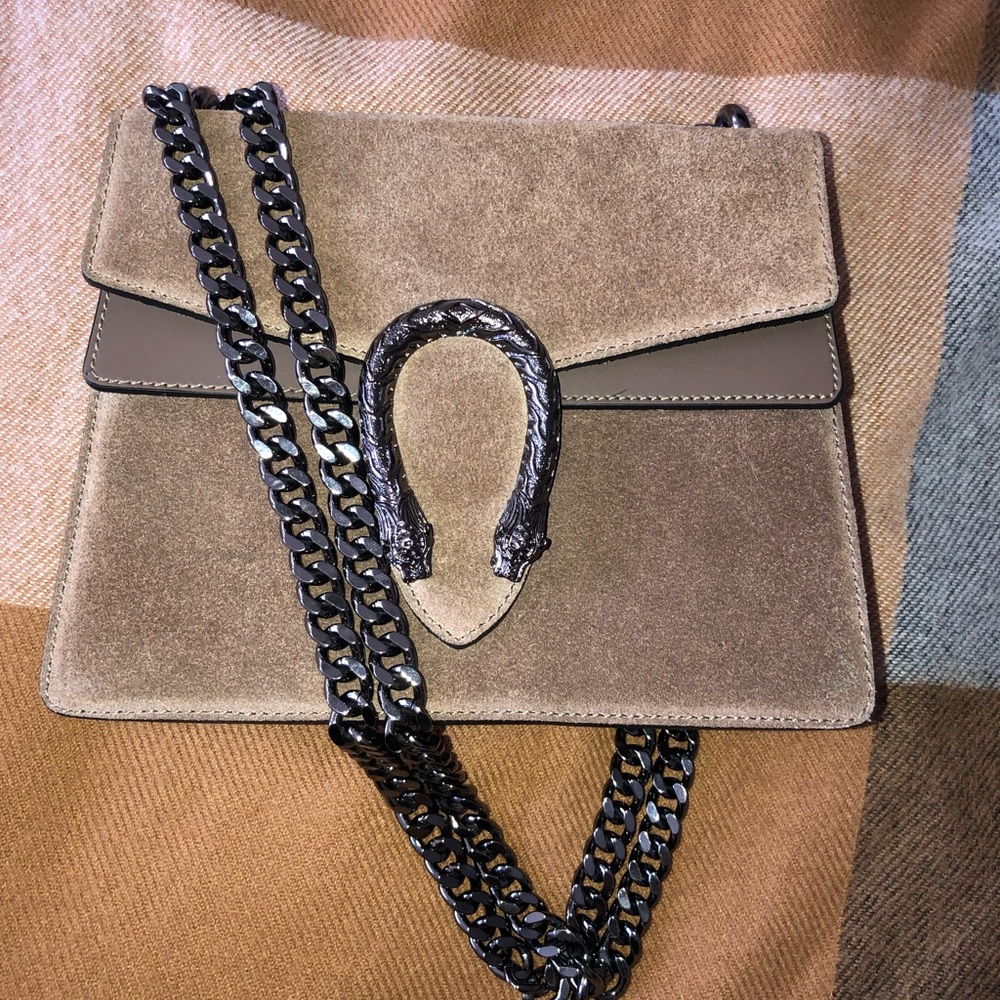 Genuine leather tan shoulder bag